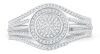 9K White Gold Diamond Dress ring