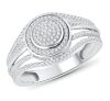 9K White Gold Diamond Dress ring - 3