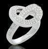 18K White Gold Diamond Dress Ring - 8