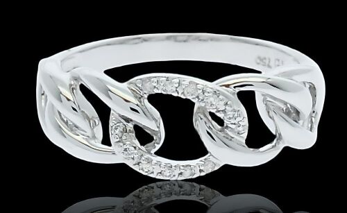 18K White Gold Diamond Dress Ring