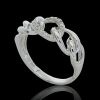 18K White Gold Diamond Dress Ring - 4