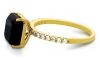 18K Yellow Gold Black Diamond dress ring - 2