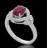 18K White Gold Ruby and Diamond Dress Ring - 4