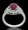 18K White Gold Ruby and Diamond Dress Ring - 5