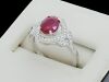 18K White Gold Ruby and Diamond Dress Ring - 7