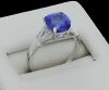 18K White Gold Tanzanite and Diamond Dress Ring - 8