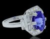 18K White Gold Tanzanite and Diamond Dress Ring - 3