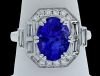 18K White Gold Tanzanite and Diamond Dress Ring - 4