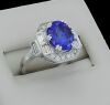 18K White Gold Tanzanite and Diamond Dress Ring - 6