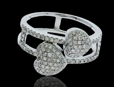 18K White Gold Diamond Dress Ring