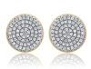 9K Yellow Gold Diamond Stud Earrings