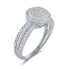 9K White Gold Diamond Dress ring - 3