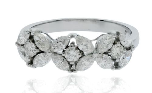 18K White Gold Marquise cut Diamond Dress ring