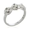 18K White Gold Marquise cut Diamond Dress ring - 3