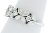 18K White Gold Marquise cut Diamond Dress ring - 4