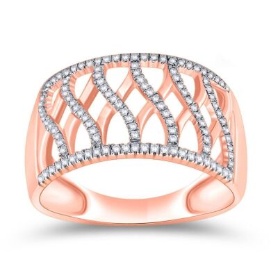 9K Rose gold Diamond Dress ring