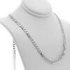 9K White Gold curb chain necklce - 2