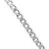 9K White Gold curb chain necklce - 3