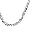 9K White Gold curb chain necklce - 5