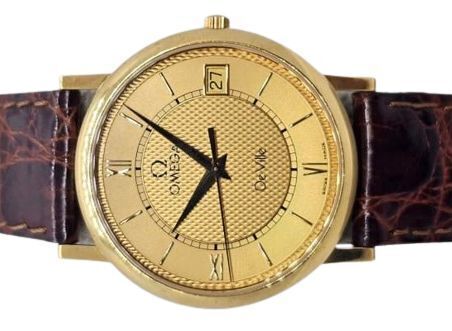 Omega Deville 18k Gold Box & Papers 7320.14.12 (1999)