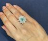 18k White gold ring set with a 2.98ct GIA certified Paraiba tourmaline & 2.94cts of F/VS diamonds - 5