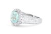 18k White Gold ring set with a 3.08ct GIA certified Paraiba tourmaline & 2.15cts of F/VS Diamonds - 2