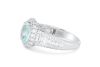 18k White Gold ring set with a 3.08ct GIA certified Paraiba tourmaline & 2.15cts of F/VS Diamonds - 3