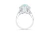 18k White Gold ring set with a 3.08ct GIA certified Paraiba tourmaline & 2.15cts of F/VS Diamonds - 4