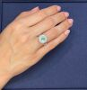 18k White Gold ring set with a 3.08ct GIA certified Paraiba tourmaline & 2.15cts of F/VS Diamonds - 5