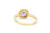 18k Yellow gold ring set with a 1.50ct natural Tanzanite & 0.24cts of Diamonds - 2