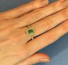 18k Yellow gold ring set with a 0.87ct natural Emerald & 0.37cts of Diamonds - 3