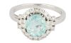 18k White gold ring set with a 2.03ct GIA certified Paraiba Tourmaline & 0.48cts of Diamonds