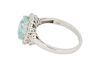 18k White gold ring set with a 2.03ct GIA certified Paraiba Tourmaline & 0.48cts of Diamonds - 2