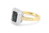 18k Yellow gold ring set with a 1.78ct natural green Tourmaline & 0.82cts of F/VS Diamonds - 2