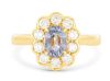 18k Yellow gold ring set with a 1.36ct natural colour change Sappphire & 0.66cts of F/VS Diamonds