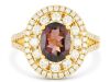 18k Yellow gold ring set with a 1.74ct natural Tourmaline & 1.10cts of F/VS Diamonds