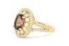 18k Yellow gold ring set with a 1.74ct natural Tourmaline & 1.10cts of F/VS Diamonds - 2