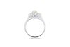 18k White gold ring set with a centre pear cut 0.134ct natural FBP (Natural Fancy Brownish Pink) diamond - 4