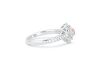 18k White and Rose gold ring set with a centre oval cut 0.088ct natural FLP Argyle diamond - 2