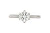 18k White gold 0.80ct GIA certified diamond solitaire ring - 2