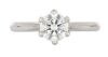 18k White gold 0.80ct GIA certified diamond solitaire ring