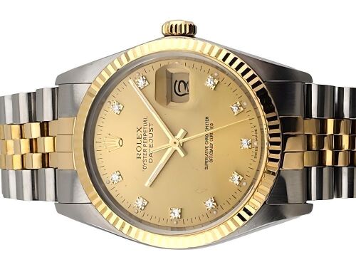 Rolex Datejust Two Tone Diamond Dial 36mm - 1988 R Serial