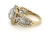 14K Yellow & White Gold and Diamond, Double Halo Ring. - 2
