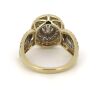 14K Yellow & White Gold and Diamond, Double Halo Ring. - 3