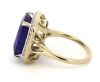 14K Yellow/White Gold, Tanzanite and Diamond, Halo Ring. - 2