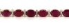 14K Yellow Gold, Ruby and Diamond, Line Bracelet. - 2