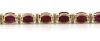 14K Yellow Gold, Ruby and Diamond, Line Bracelet. - 4