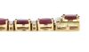 14K Yellow Gold, Ruby and Diamond, Line Bracelet. - 6