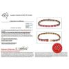 14K Yellow Gold, Ruby and Diamond, Line Bracelet. - 7