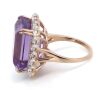 14K Rose Gold, 22.73ct Amethyst and Diamond Cocktail Ring. - 2